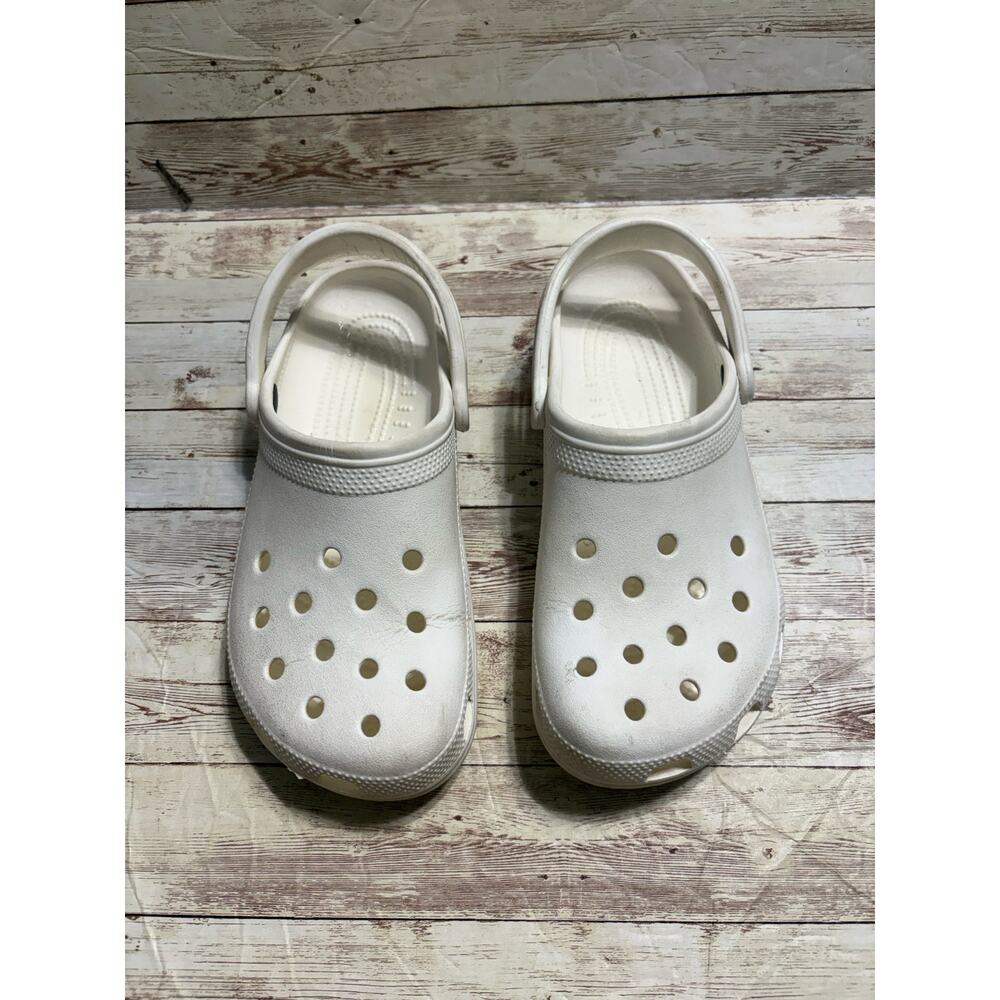 Crocs Classic Clogs White Men's Size 6 Women's 8 Comfort Slides Slip-On - Picture 2 of 8